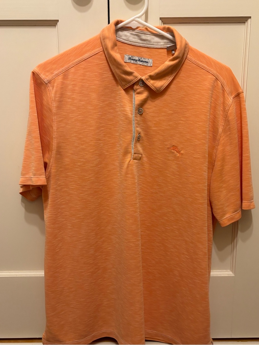 Tommy Bahama Heathered Orange Short-Sleeve Polo